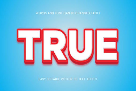 Download True 3d Text Vector Editable Style - Style Collection