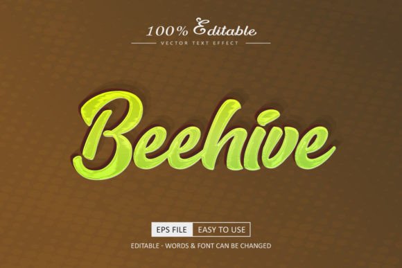 Download Beehive Text Effect Editable Style - Style Collection