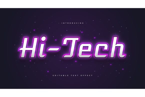 Download Hi-Tech Text Style with Neon Effect - Style Collection