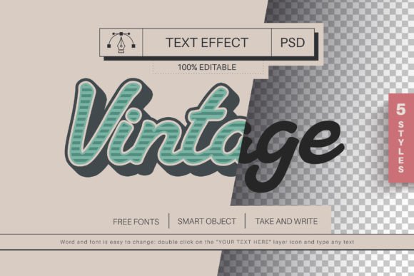 Download Vintage Editable Text Effect, Font Style - Style Collection