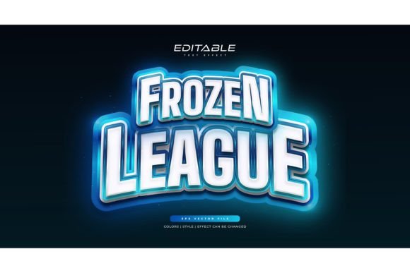 Download Blue E-Sport Text Style with Neon Effect - Style Collection