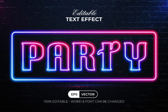 Download Party Neon Text Effect Style - Style Collection