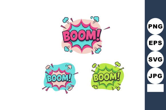 Download Comic Style Boom Explosion Speech Bubble - Style Collection