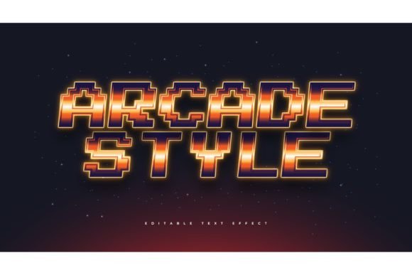 Download Arcade Text Style with Neon Effect - Style Collection