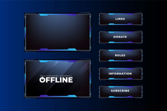 Download Modern Streaming Screen Panel Vector - Modern Collection