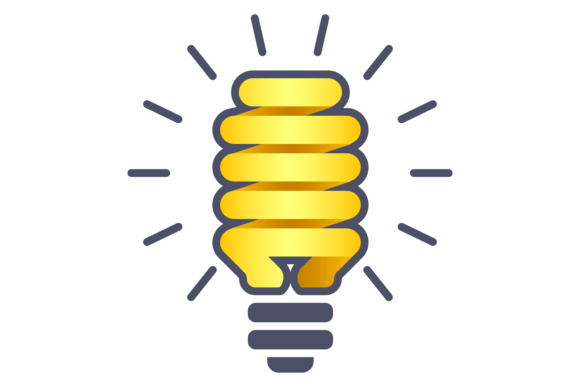 Download Fluorescent Lamp Icon. Yellow Shining Li - Shining Collection
