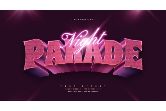 Download Night Parade Text Style with Neon Effect - Style Collection