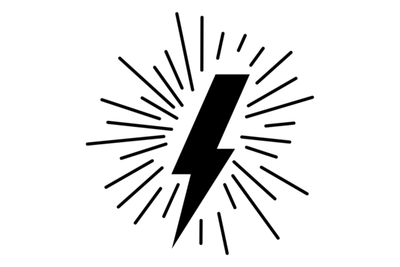 Download Black Lightning Icon. Shining Light Bolt - Shining Collection