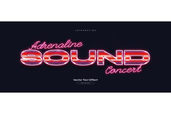 Download Red Retro Text Style with Neon Effect - Style Collection