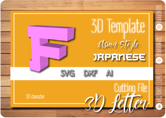 Download 3D Letter Asian Style - F - Style Collection