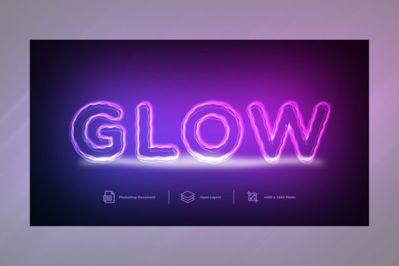 Download Glow Text Effect Design Layer Style - Style Collection