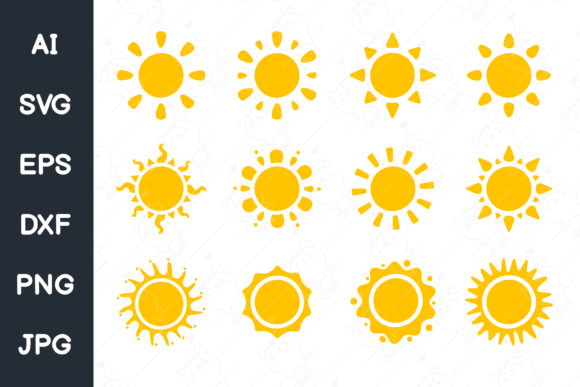 Download Vector Yellow Sun Shining Light Ray Set - Shining Collection