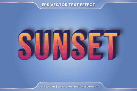 Download Sunset Word, Text Effect Editable Style - Style Collection