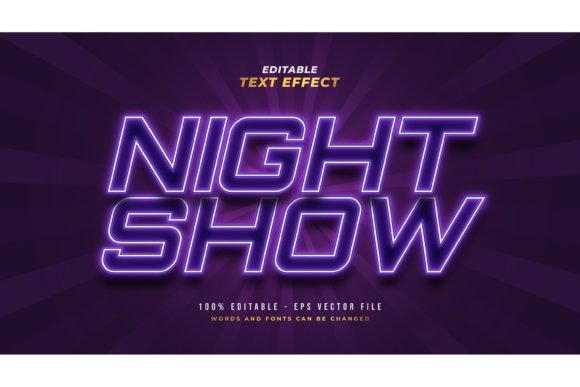 Download Night Show Text Style with Neon Effect - Style Collection
