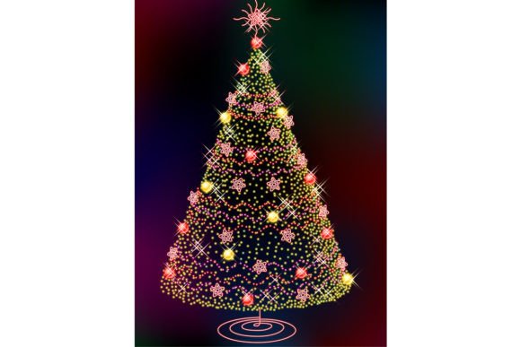 Download Christmas Tree with Bright Shining Light - Shining Collection