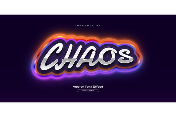 Download Chaos Text in Game Style and Neon Effect - Style Collection
