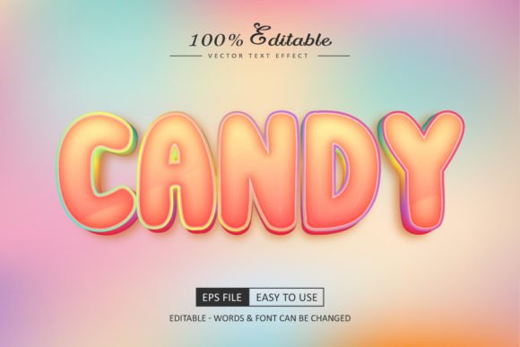 Download Candy Text Effect Editable Style with Be - Style Collection